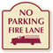 No Parking Fire Lane Sign