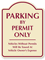 Parking By Permit Only, Vehicles Towed Sign