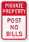 Private Property, Post No Bills Private Property Sign