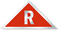R  Triangular, Red Background