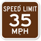 Speed Limit 35 MPH Sign