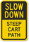 Slow - Down Steep Cart Path Sign