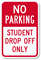 Student Drop Off Sign