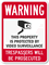Warning Video Surveillance Trespassers Will Be Prosecuted Sign