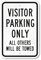 Visitor Parking Tow Away Sign