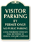 Visitor Parking By Permit Only SignatureSign