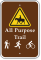 All Purpose Trail, Motorized Vehicles Prohibited Sign