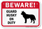 Beware Guard Husky On Duty Sign