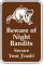 Beware Of Night Bandits, Secure Your Trash Sign