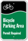 Bicycle Parking Area Permit Required Sign