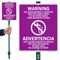 Bilingual Establishment Irrigated With Reclaimed Water Sign