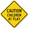 Caution Children At Play Aluminum Property Sign