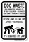 Dog Waste Threat Leash Dog Sign