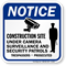 Construction Site Under Camera Surveillance Sign