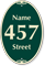 Customizable Name and Street Number Signature Sign