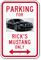 Custom Parking For Car Novelty Sign with Photo