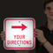 Custom Reflective Sign - Choose Arrow, Add Directions