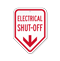 Electrical Shut-Off With Down Arrow Sign