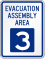 Evacuation Assembly Area 3 Emergency Sign