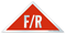 F/R Triangular, Red Background