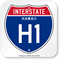 Hawaii Interstate H-1 Sign