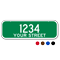 Horizontal 911 Address Sign With Street Name