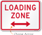Loading Zone Sign with Arrow