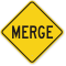 Merge Road Traffic Sign