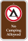 No Camping Allowed with Graphic Campground Sign