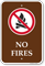 No Fires Campground Prohibition Sign