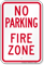 No Parking, Fire Zone Sign