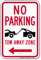 No Parking, Tow-Away Zone In Left Sign