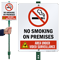 No Smoking on Premises Video Surveillance LawnBoss Sign
