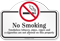 No Smoking Smokeless Tobacco Pipes Dome Top Sign