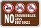 No Snowmobiles, ATVs, Dirt Bikes Campground Sign