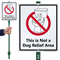Not A Dog Relief Area Lawnboss Sign