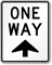 One Way (Up Arrow) Aluminum Parking Sign