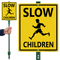 Slow Children Sign for Lawn