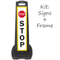 Stop With Symbol LotBoss Portable Sign Kit