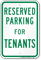Parking Space Reserved For Tenants Sign