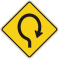 Right Hairpin Curved Driveway Symbol Sign