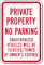 Private Property, Unauthorized Vehicles Will Be Ticketed Sign