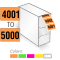 4001-5000 Consecutive Number Labels Roll in Dispenser