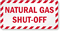 Natural Gas Shut-Off Label