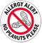Allergy Alert No Peanuts Please Door Decal