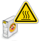 ISO Burn Hazard Hot Surface Grab-a-Labels Dispenser Box