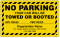 Custom No Parking Car Will Be Towed Label