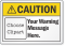Customizable ANSI Caution Clipart Label