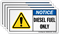 Diesel Fuel Only Label