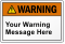 Personalized Text ANSI Warning Label